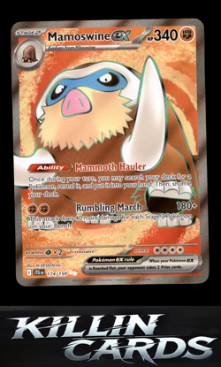 Mamoswine ex - 174/159 174/159 Pokemon Ultra Rare SV09: Journey Together Card NM - Image 1