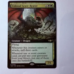 Magic The Gathering Mtg Colossal Grave-Reaver Borderless Tarkir Dragonstorm - Image 1
