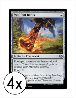 4x Swiftfoot Boots, Lost Caverns of Ixalan Commander, Magic MTG NM - Image 1