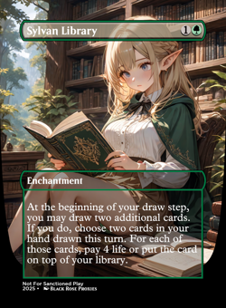 Sylvan Library - MTG Anime Custom - Playtest - Image 1