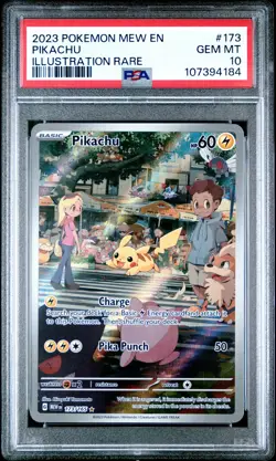 2023 POKEMON MEW EN-151 ILLUSTRATION RARE #173 PIKACHU PSA 10 - Image 1