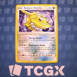 Pokemon - Radiant Steelix - 124/196 - SWSH11: Lost Origin - Holo - Radiant Ra NM - Image 1