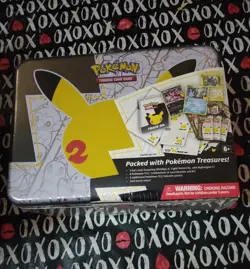 2x Pokemon Celebrations 25th Anniversary Collectors Chest Lunch Box Tin Sealed - Image 1