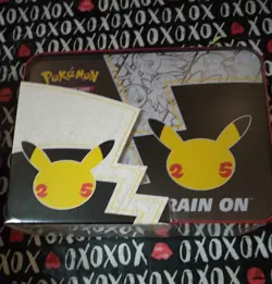 2x Pokemon Celebrations 25th Anniversary Collectors Chest Lunch Box Tin Sealed - Image 2