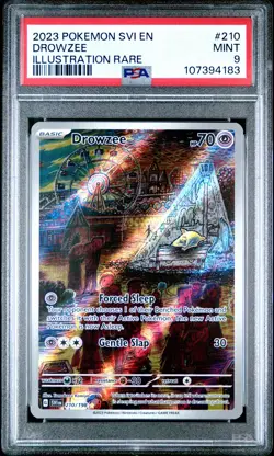 2023 POKEMON SVI EN-SCARLET & VIOLET ILLUSTRATION RARE #210 DROWZEE PSA 9 - Image 1