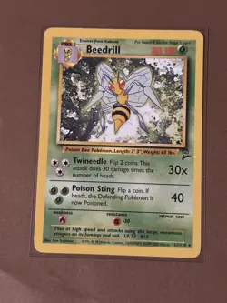 Vintage Pokemon TCG Beedrill Base Set 2 21/130 Regular Unlimited Rare - Image 1