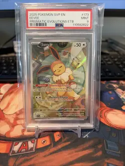 2025 POKEMON SVP EN-SV BLACK STAR PROMO #173 EEVEE PSA 9 - Image 1