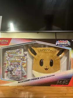 Pokemon TCG Prismatic Evolutions Eevee Accessory Pouch Special Collection Sealed - Image 1