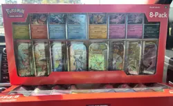 Pokemon Prismatic Evolution Mini Tins 8 Pack Costco Box - Image 1