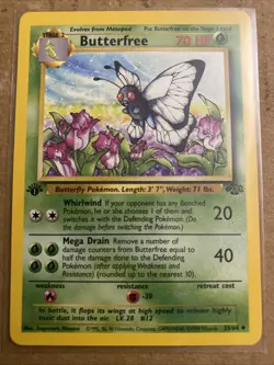 Pokemon TCG Butterfree Jungle 33/64 1st Edition Never Played Near Mint - Image 1