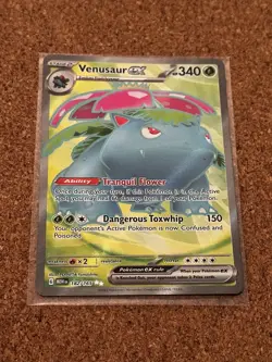 Venusaur ex 182/165 151 Pokemon Card Full Art Ultra Rare Scarlet And Violet - Image 1