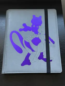Pokemon TCG Full Binder 360 Cards Ultra Pro Grey Binder Mewtwo Cover. - Image 1