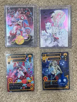 4 SIGNED VICTOR LARSON NomNom Verse Pixel Holo Spookala Promo Redeemable Card - Image 1