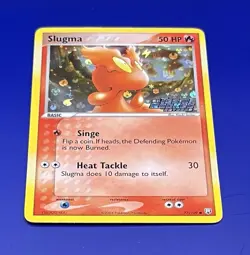 Pokemon Card Slugma 77/109 Stamped Holo Common Team Rocket Returns - Image 1