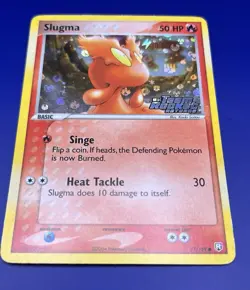 Pokemon Card Slugma 77/109 Stamped Holo Common Team Rocket Returns - Image 3