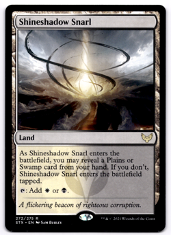 Shineshadow Snarl - Strixhaven: School of Mages (STX) Rare Land MTG Magic Card - Image 1