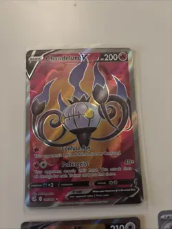 Pokemon TCG Fusion Strike Chandelure v Full Art Holo Ultra Rare Card 247/264 - Image 1