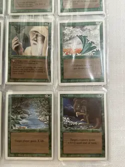 MTG Revised Edition 1994 - Lot of 9 Green Cards - Vintage Magic the Gathering - Image 3