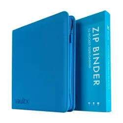 Vault X Neon Blue 12-Pocket Exo-Tec Zip Binder - 480 Cards - New - Image 3