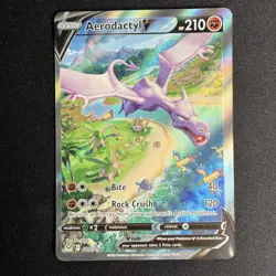 Aerodactyl V 180/196 Alt Art Pokemon Card Lost Origin English - OC + bonus V 092 - Image 1