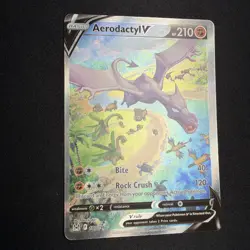 Aerodactyl V 180/196 Alt Art Pokemon Card Lost Origin English - OC + bonus V 092 - Image 2