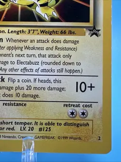 Pokemon Card Electabuzz Black Star Promo 2 Near Mint - Image 4