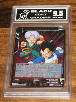 Dragon Ball Z Just in time Vegeta and Trunks Black Goat Grading 9.5 Sealed Card - Image 1
