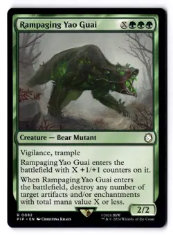 Rampaging Yao Guai NM* Fallout ENGLISH 0082 mtg -UnltdCards - Image 1