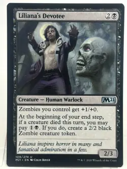 Liliana's Devotee NM/M* Core Set 2021 M21 ENGLISH 109/274 mtg -UnltdCards - Image 1