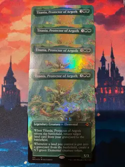 MTG Modern Horizons 2 Titania Protector of Argoth Borderless Foil x 4 - Image 1