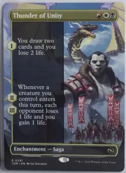 Thunder of Unity [New, Near Mint] Borderless {Tarkir: Dragonstorm} - Image 1