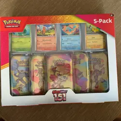 Brand New POKEMON TCG: Scarlet & Violet 151 Mini Tins 5 Pack, Sealed Box. - Image 1