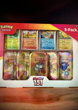 Pokemon 151 Mini Tins 5-Pack w/ 4 promos SEALED Brand New TCG HOT 🔥 🔥 🔥 - Image 2