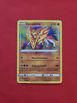 Pokemon: Zamazenta #102/185 Holo Rare Amazing Rare SWSH Vivid Voltage - MINT -G6 - Image 1