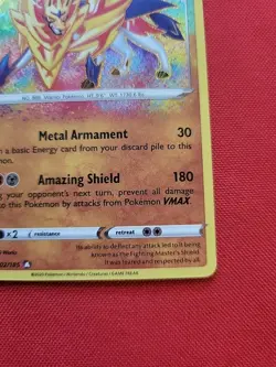 Pokemon: Zamazenta #102/185 Holo Rare Amazing Rare SWSH Vivid Voltage - MINT -G6 - Image 5