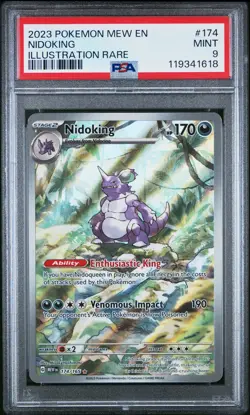 2023 POKEMON MEW EN-151 ILLUSTRATION RARE #174 NIDOKING PSA 9 - Image 1