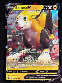 Boltund V SWSH219 Holographic Rare Black Star Promo Pokemon TCG Near Mint - Image 1
