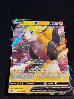Boltund V SWSH219 Holographic Rare Black Star Promo Pokemon TCG Near Mint - Image 4