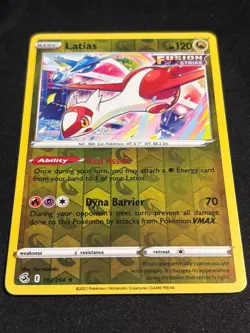 Latias 193/264 Reverse Holo Fusion Strike Rare Pokemon TCG NM - Image 4