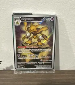 Pokemon TCG Mega Evolution 009 Alakazam Pokemon Center Promo SEALED NM - Image 1