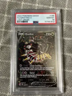 2022 POKEMON SWORD & SHIELD LOST ORIGIN #186 FULL ART/GIRATINA V PSA 10 - Image 1