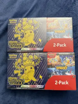(Lot of 2) Pokemon Surging Sparks Elite Trainer Box/Booster Bundle Costco 2-Pack - Image 1