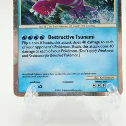 Pokemon TCG Kyogre Call of Legends SL6 Holo Shiny Holo Rare English Moderate MP - Image 3