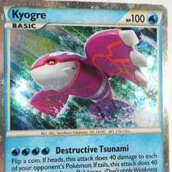 Pokemon TCG Kyogre Call of Legends SL6 Holo Shiny Holo Rare English Moderate MP - Image 4