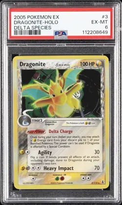 2005 POKEMON EX DELTA SPECIES #3 DRAGONITE-HOLO PSA 6 - Image 1