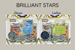 pokemon TCG 3 Booster Blister Pack (brilliant stars) x2 - Image 1