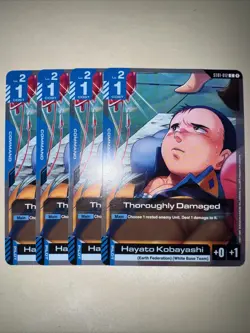 Gundam TCG Thoroughly Damaged ST01-012 X4 Playset Card Game CCG English - Image 1