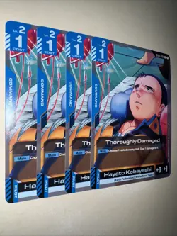 Gundam TCG Thoroughly Damaged ST01-012 X4 Playset Card Game CCG English - Image 2