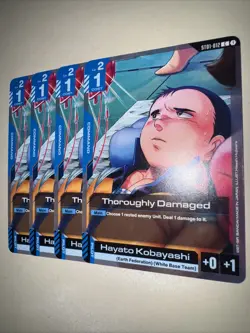 Gundam TCG Thoroughly Damaged ST01-012 X4 Playset Card Game CCG English - Image 3