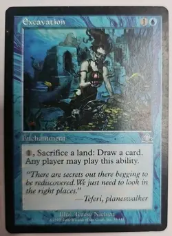 MTG Magic The Gathering Card Excavation Enchantment Blue Prophecy - Image 1